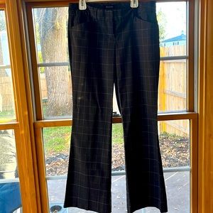 Silver pin stripe plaid dress pants